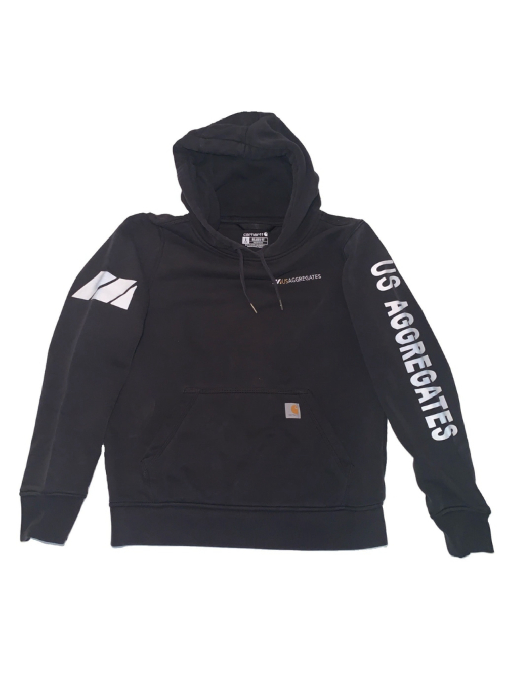 Carharrt US AGGREGATES Relaxed Fit Pullover Hoodie Black Size Small Workwear Men